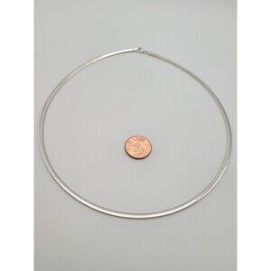 Reversible 14k White & Yellow Gold Omega Chain Necklace 18" Length, 13.74g